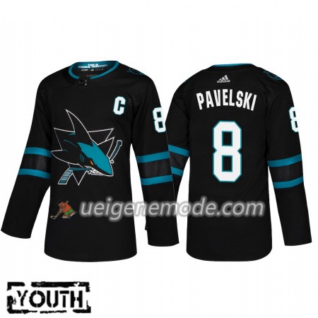 Kinder Eishockey San Jose Sharks Trikot Joe Pavelski 8 Adidas Alternate 2018-19 Authentic